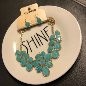 Statement necklace with earrings